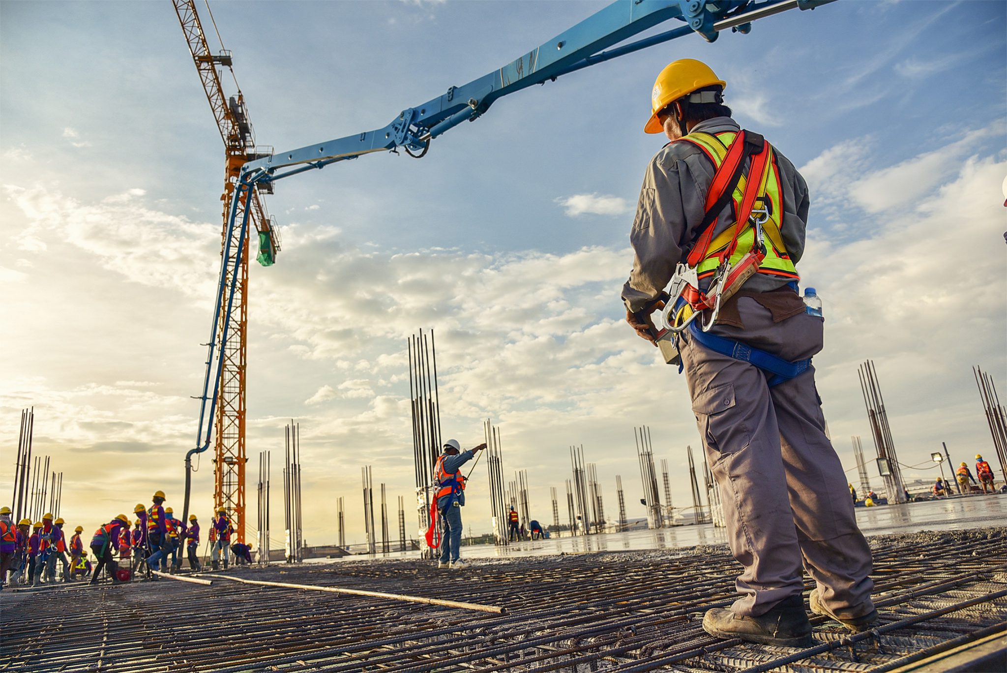 Busty contruction workers