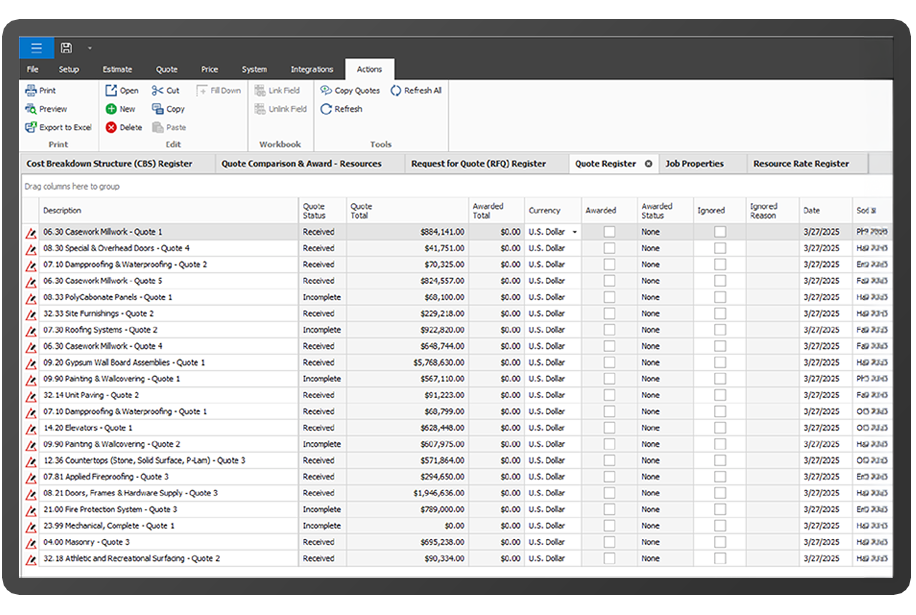 F Schedule View