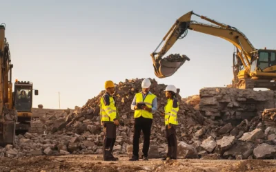 construction workers on site