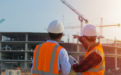 construction works pointing at site