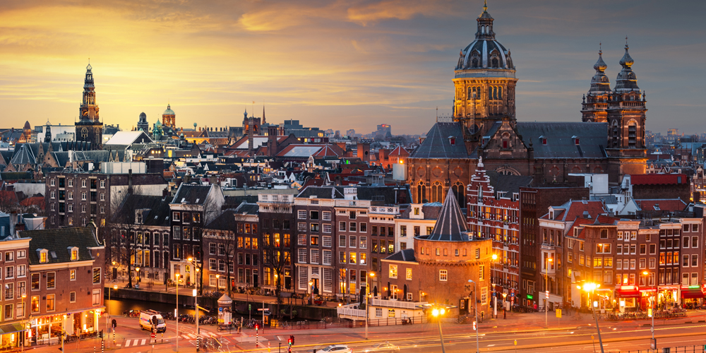 Amsterdam Netherlands skyline